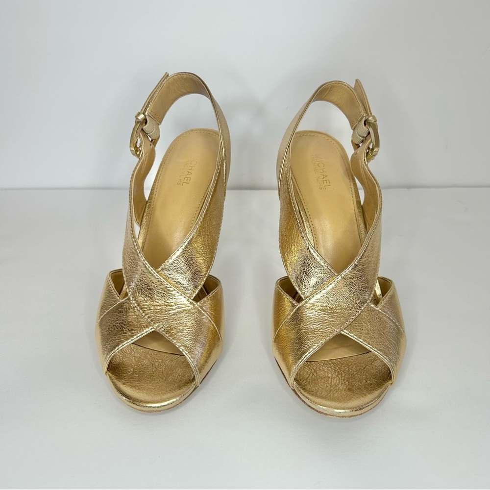 MICHAEL Michael Kors Metallic Gold Heels